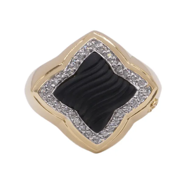 David Yurman Carved Onyx and Diamond Ring Lumina Gem Hampstead, NC