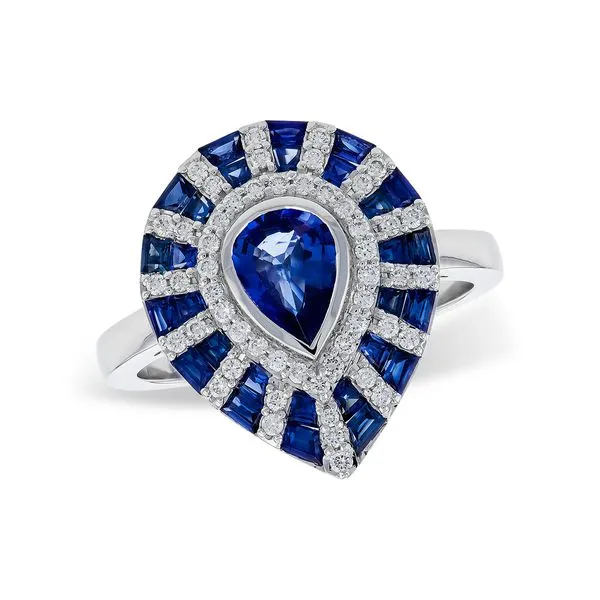 Allison-Kaufman Sapphire and Diamond Ring- 14k White Gold Lumina Gem Hampstead, NC