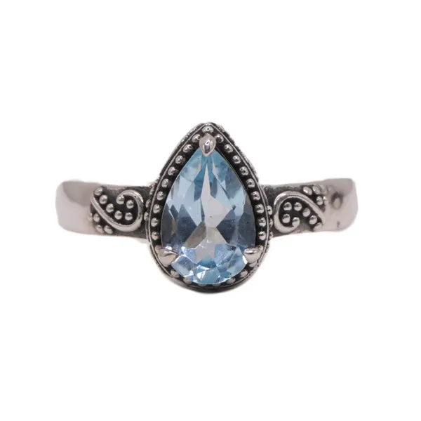 KIR Blue Topaz Mini Teardrop Ring Lumina Gem Hampstead, NC