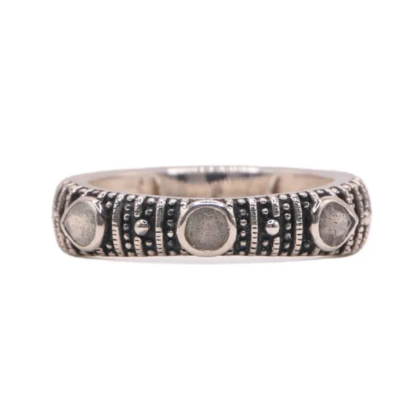 KIR Pelangi Jawan 3 Stone Labradorite Ring Lumina Gem Hampstead, NC