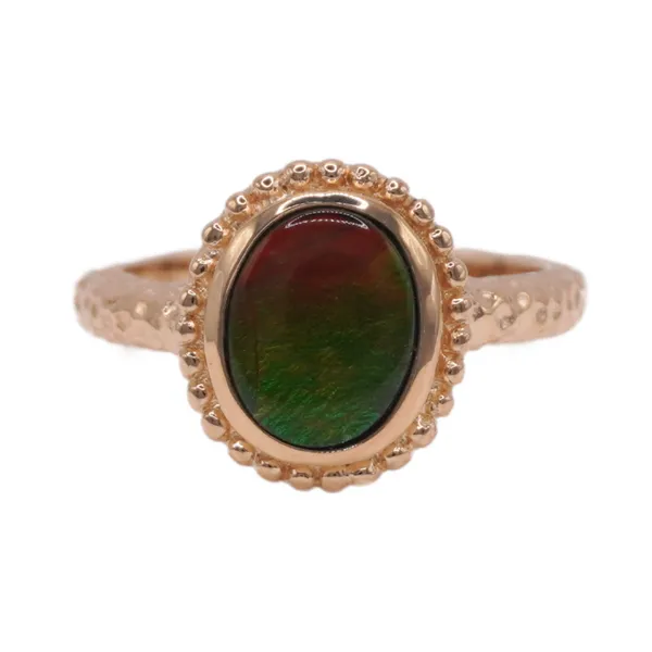 Frank Reubel 9x7mm Ammolite Oval Ring Lumina Gem Hampstead, NC