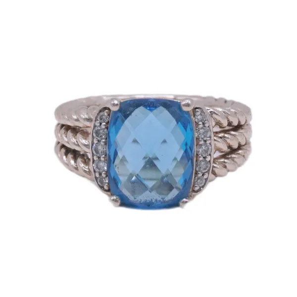 David Yurman Petite Wheaton Blue Topaz Ring Lumina Gem Hampstead, NC