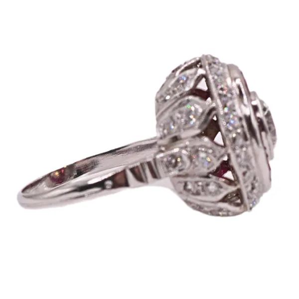 Ruby and Diamond Platinum Ring Image 2 Lumina Gem Hampstead, NC