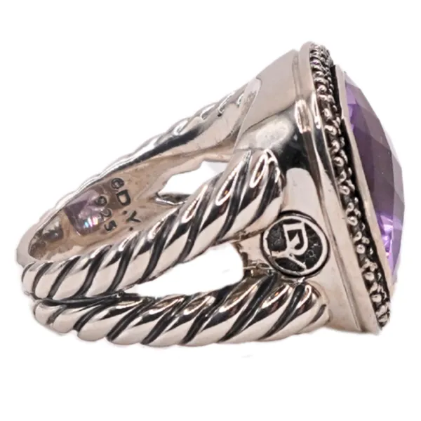 David Yurman Amethyst and Diamond Sterling Silver AlbionRing Image 2 Lumina Gem Wilmington, NC
