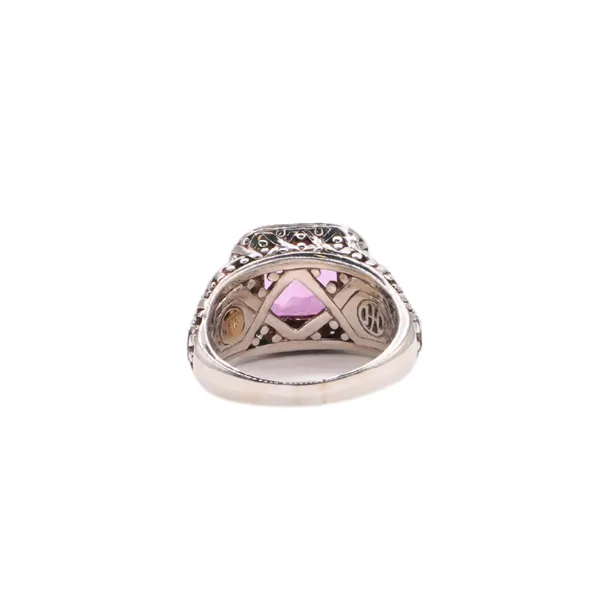 John Hardy Batu Sari Pink Topaz and Diamond Sterling Silver and 18k White Gold Ring Image 3 Lumina Gem Hampstead, NC