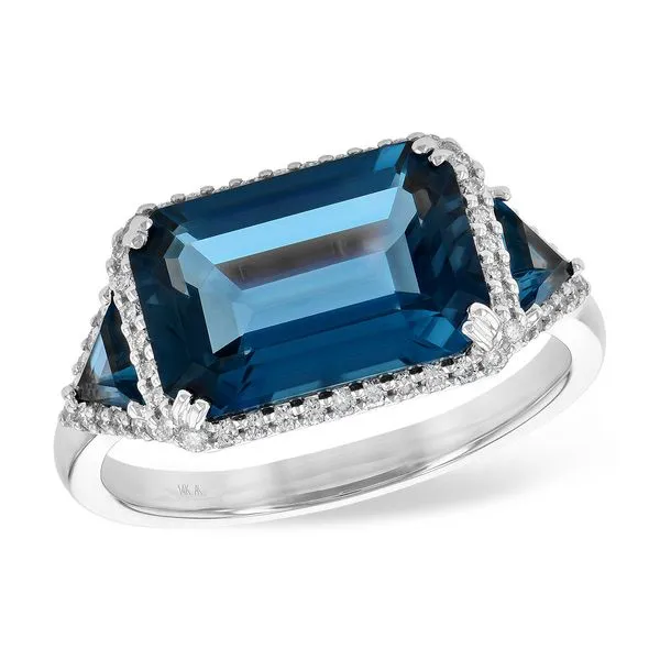 Allison-Kaufman London Blue Topaz and Diamond Ring Lumina Gem Hampstead, NC