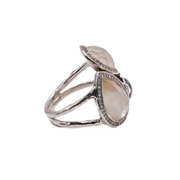Ippolita Mother of Pearl and Quartz Ring with Diamond Accents Image 2 Lumina Gem Hampstead, NC