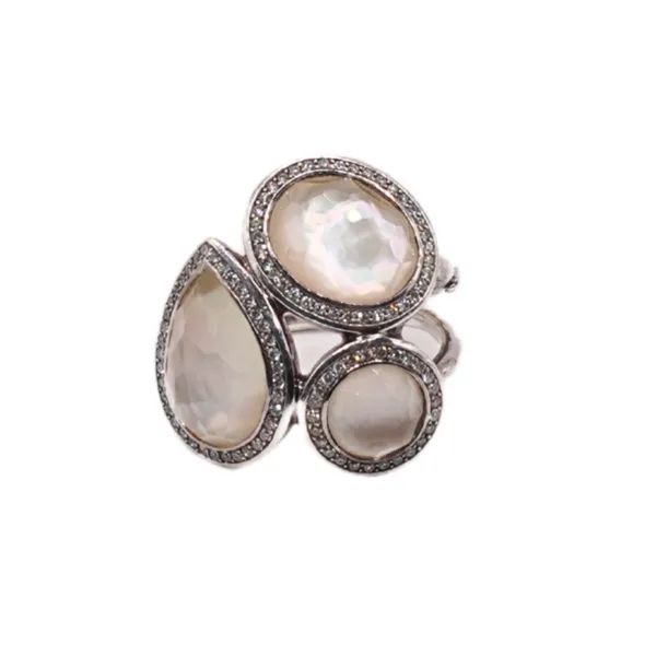 Ippolita Mother of Pearl and Quartz Ring with Diamond Accents Image 3 Lumina Gem Hampstead, NC