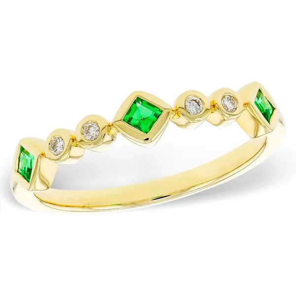 Allison Kaufman Emerald and Diamond Band- 14k Yellow Gold Lumina Gem Hampstead, NC