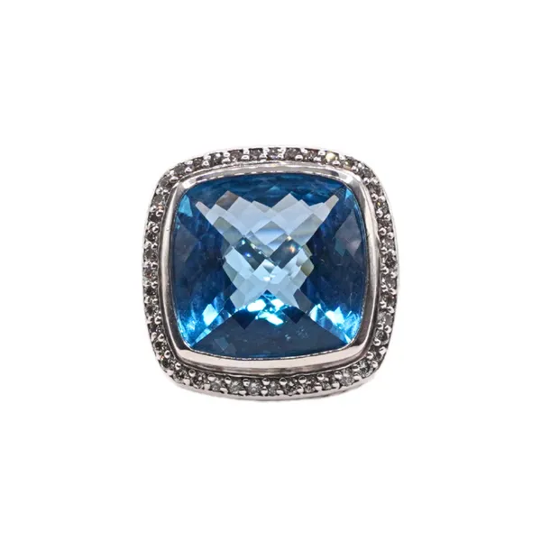 David Yurman Blue Topaz and Diamond Sterling Silver Ring Lumina Gem Wilmington, NC