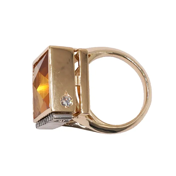 Citrine and Diamond Ring- 14k Yellow Gold Image 2 Lumina Gem Hampstead, NC
