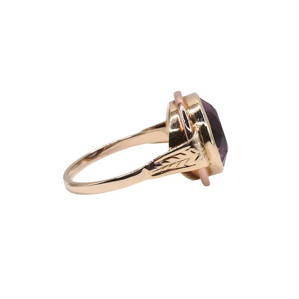 Vintage Amethyst Ring- 14k Two Tone Image 2 Lumina Gem Hampstead, NC
