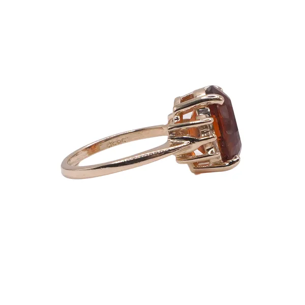 Madeira Citrine and Diamond Ring- 14k Yellow Gold Image 2 Lumina Gem Hampstead, NC