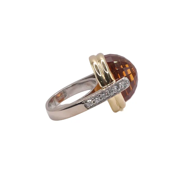 Spark Citrine and Diamond- 14k Two Tone Image 2 Lumina Gem Hampstead, NC