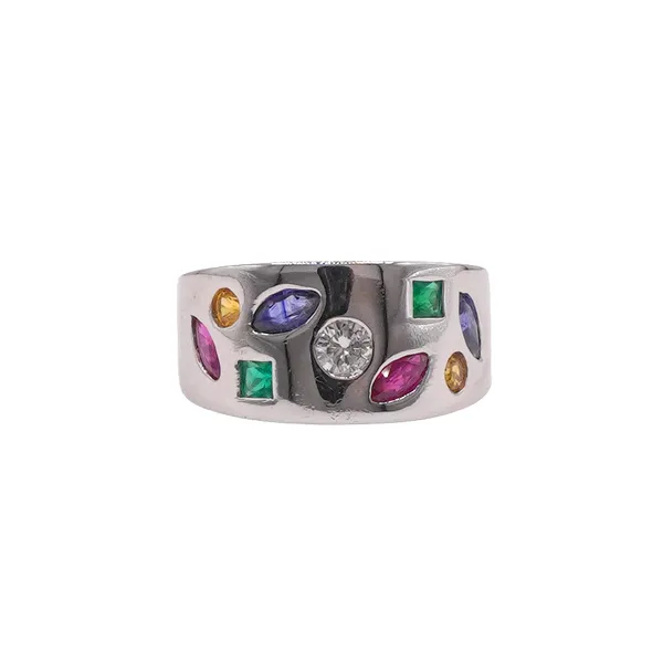 Multigem Ring- 14k White Gold Lumina Gem Hampstead, NC