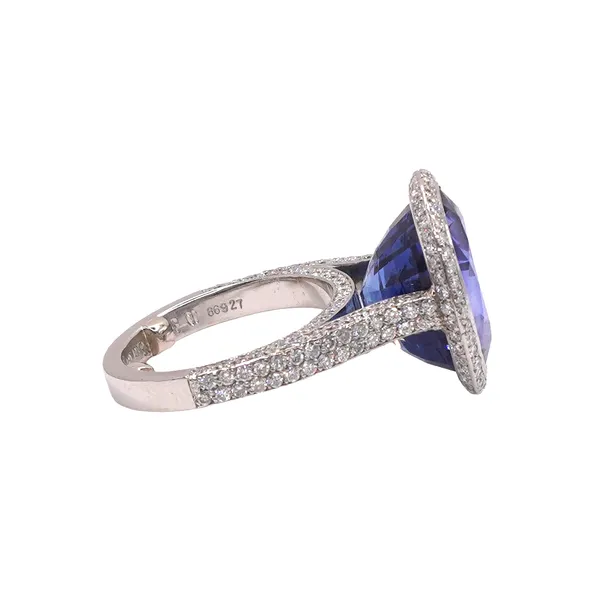 Sapphire and Diamond Ring- Platinum Image 2 Lumina Gem Hampstead, NC