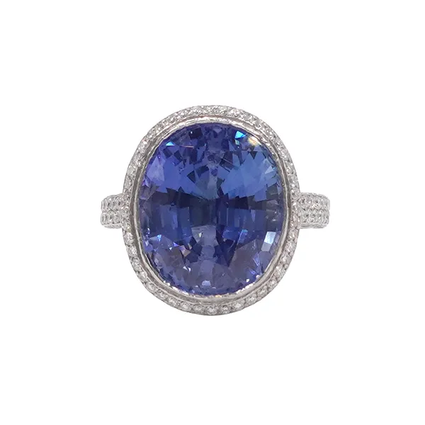 Sapphire and Diamond Ring- Platinum Lumina Gem Hampstead, NC