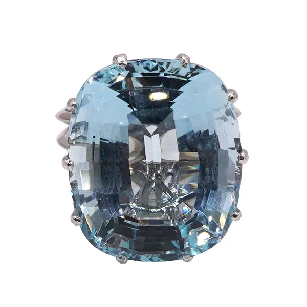 20ct Aquamarine Ring- 14k White Gold Lumina Gem Hampstead, NC