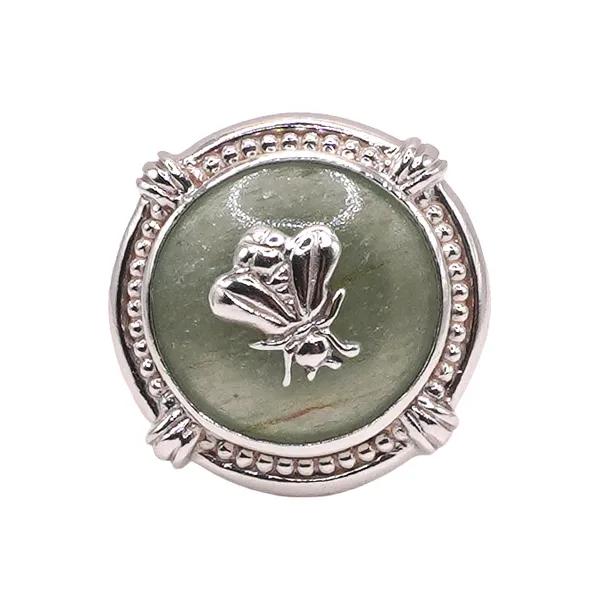 Slane Aventurine Quartz and Sterling Silver Bee Ring Image 3 Lumina Gem Hampstead, NC