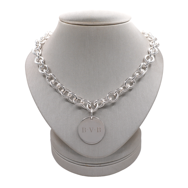 Tiffany & Co. Sterling Silver Circle Pendant Necklace Lumina Gem Wilmington, NC