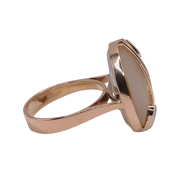 Clear Stone and Diamond Ring- 14k Yellow Gold Image 2 Lumina Gem Wilmington, NC