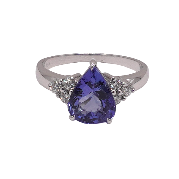 2ct Tanzanite and Diamond Ring- 18k White gold Lumina Gem Wilmington, NC