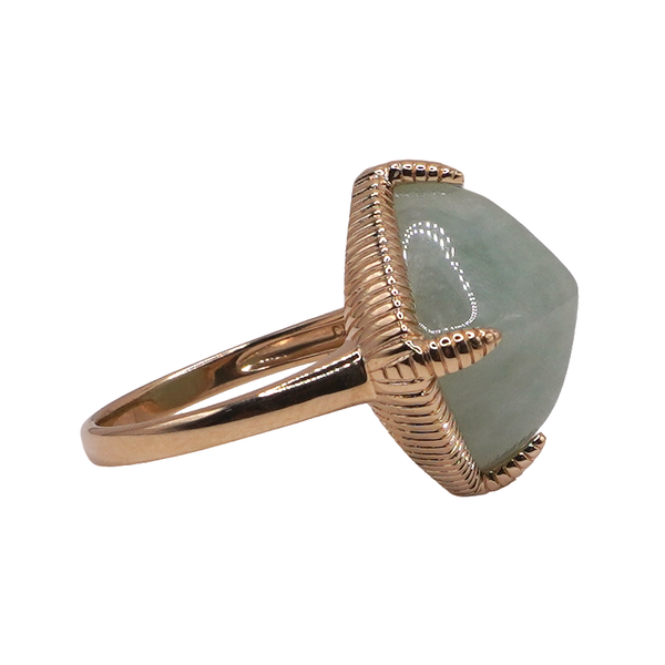Jade Ring- 14k Yellow Gold Image 2 Lumina Gem Wilmington, NC