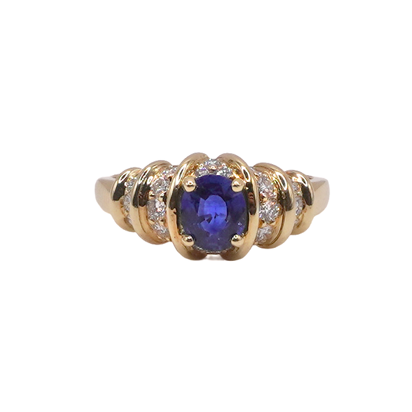 Sapphire and Diamond Ring- 18k Yellow Gold Lumina Gem Wilmington, NC