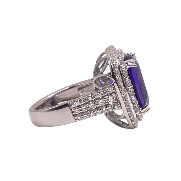 Tanzanite and Diamond Ring- Platinum Image 2 Lumina Gem Wilmington, NC