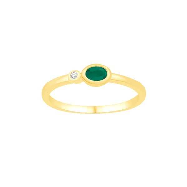 S. Kashi Emerald and Diamond Ring- 14k Yellow Gold Lumina Gem Wilmington, NC