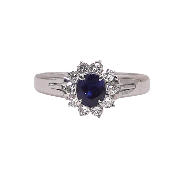.69ct Sapphire and .25ctw Diamond Ring- Platinum Lumina Gem Wilmington, NC