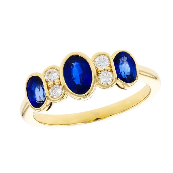 Allison-Kaufman Sapphire and Diamond Ring- 14k Yellow Gold Lumina Gem Wilmington, NC
