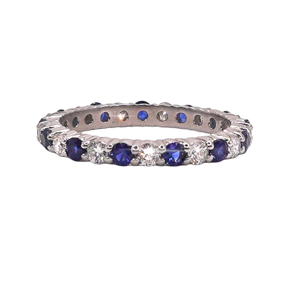 Diamond and Sapphire Ring- Platinum Lumina Gem Wilmington, NC