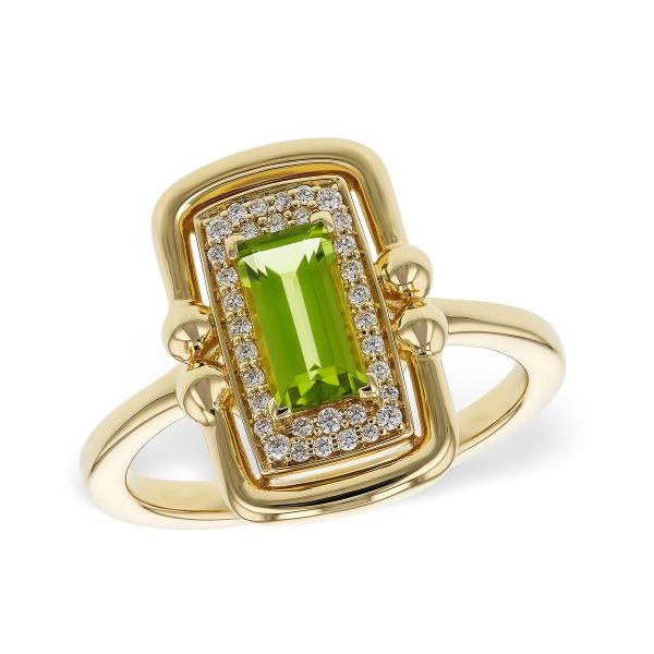 Allison-Kaufman Peridot and Diamond Ring- 14k Yellow Gold Lumina Gem Wilmington, NC