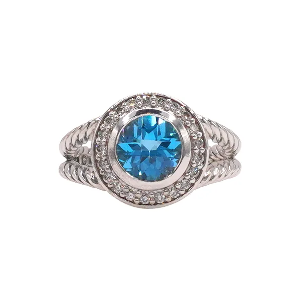 David Yurman Albion Blue Topaz and Diamond Ring Lumina Gem Hampstead, NC