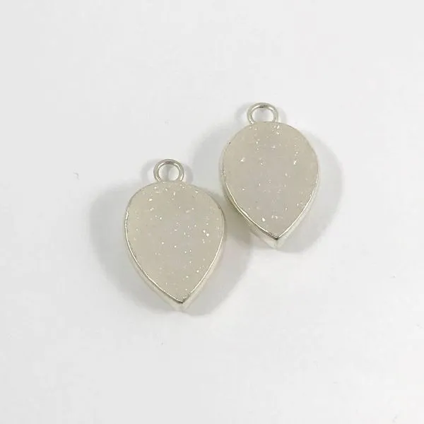 Nina Nguyen White Druzy Earring Charms Lumina Gem Wilmington, NC