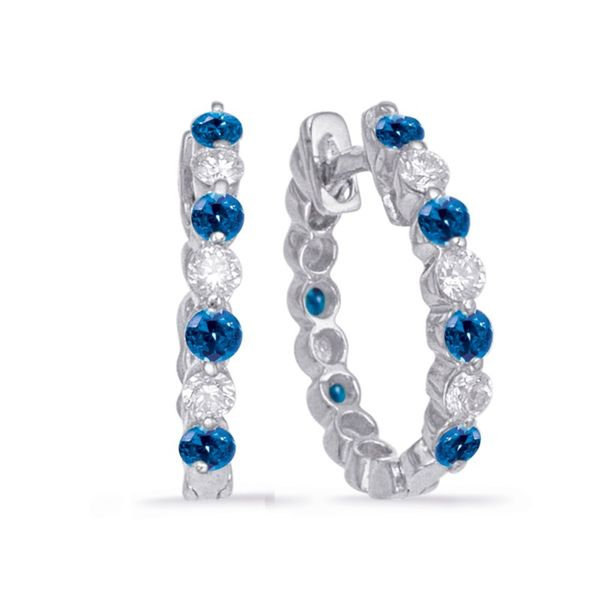 S. Kashi and Sons Sapphire and Diamond Earrings - White Gold Lumina Gem Wilmington, NC