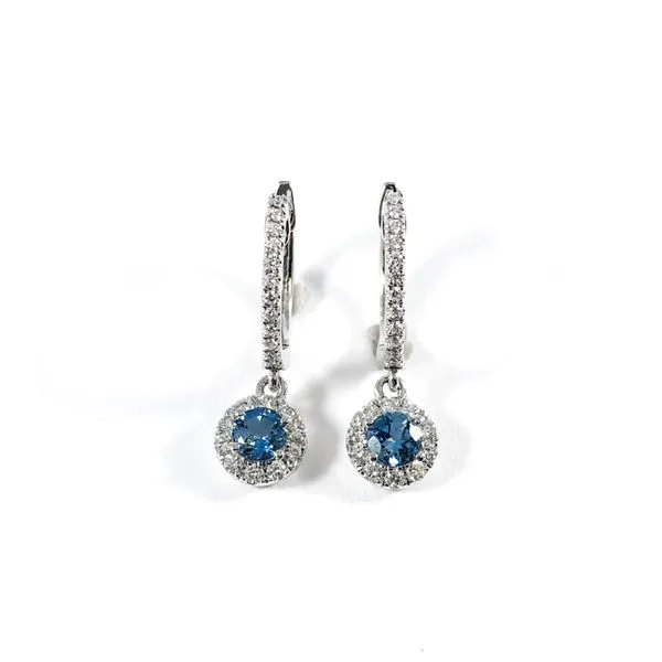 Aquamarine and Diamond Dangle Earrings Lumina Gem Wilmington, NC