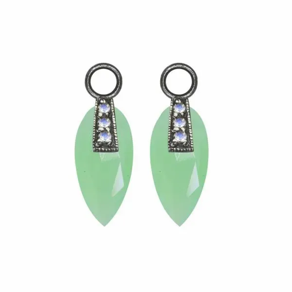 Nina Nguyen Chrysoprase Angel's Wing Earring Jacket Charm - 15mm Lumina Gem Wilmington, NC