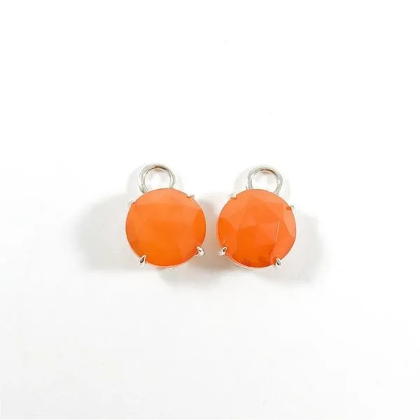 Nina Nguyen Camelian and Sterling Silver Petal Earring Charms Lumina Gem Wilmington, NC