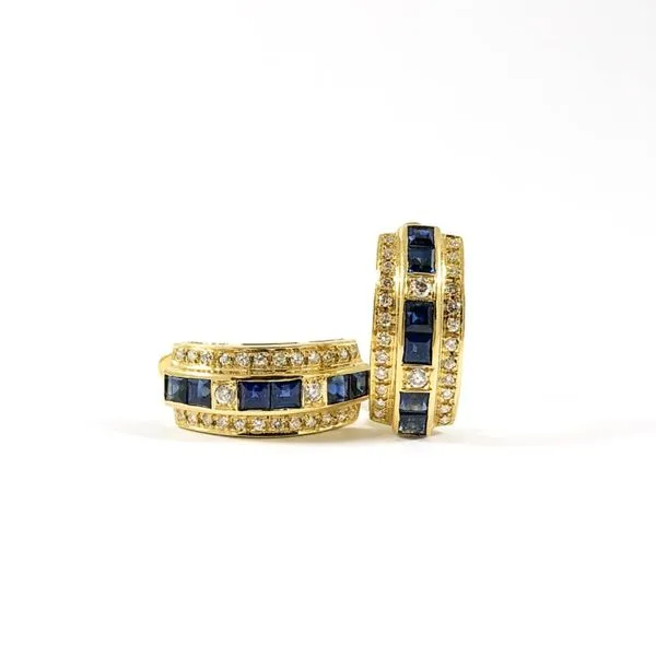 Sapphire and Diamond Earrings Lumina Gem Wilmington, NC