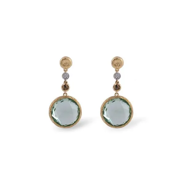 Allison Kaufman Green Amethyst and Diamond Dangle Earrings Lumina Gem Wilmington, NC