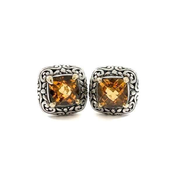Samuel B Citrine Earrings - Sterling Silver and Yellow Gold Lumina Gem Wilmington, NC