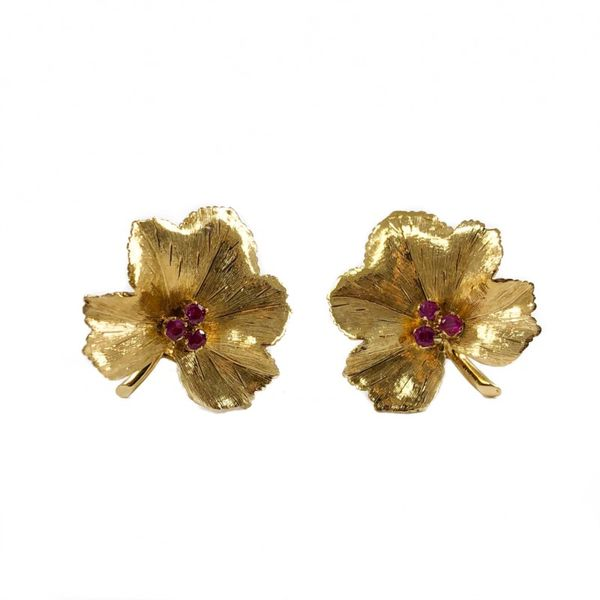Tiffany & Co. Ruby and Gold Clip On Earrings Lumina Gem Wilmington, NC