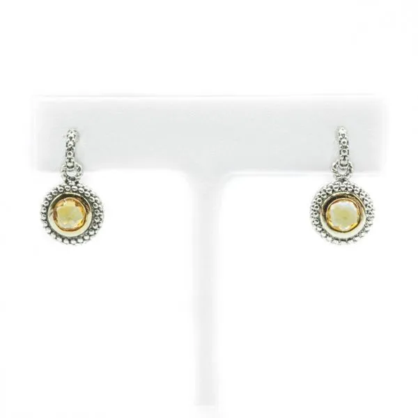 Ann King Citrine Dangle Earrings in Sterling Silver and Yellow Gold Lumina Gem Wilmington, NC