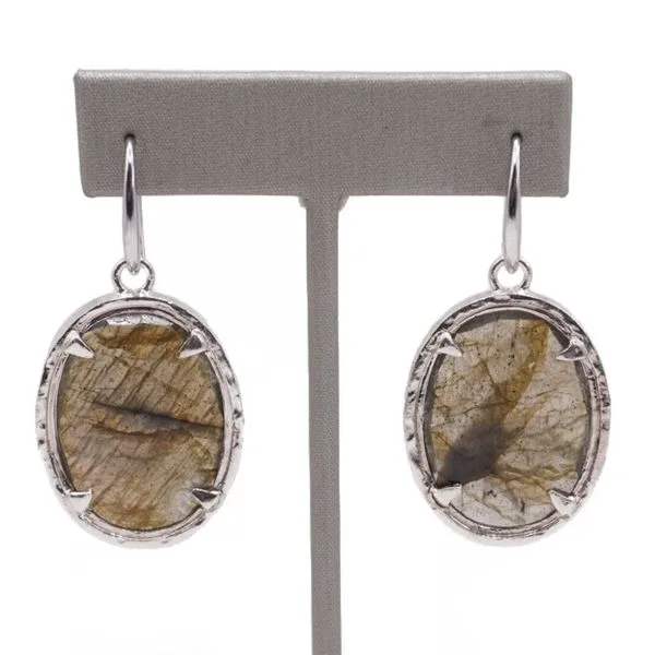 Labradorite and Sterling Silver Dangle Earrings Lumina Gem Wilmington, NC
