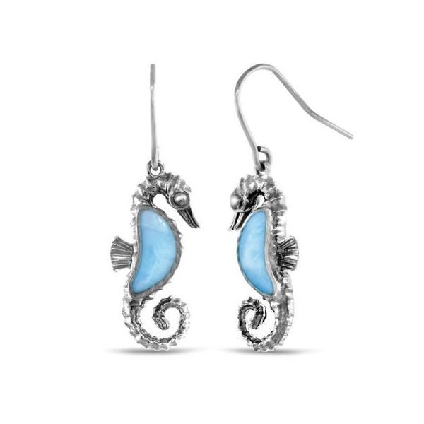 Marahlago Larimar Seahorse Earrings Lumina Gem Wilmington, NC