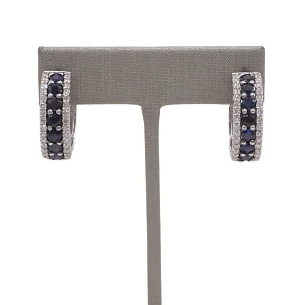 Heera Moti Sapphire and Diamond Hoops Lumina Gem Hampstead, NC
