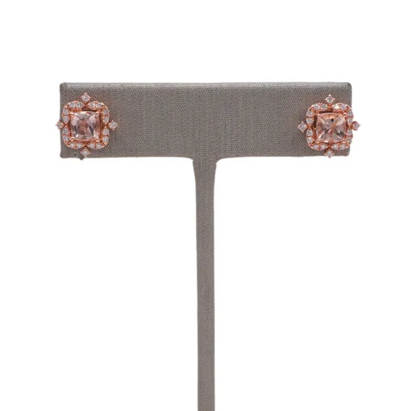 Luvente Morganite and Diamond Studs Lumina Gem Hampstead, NC