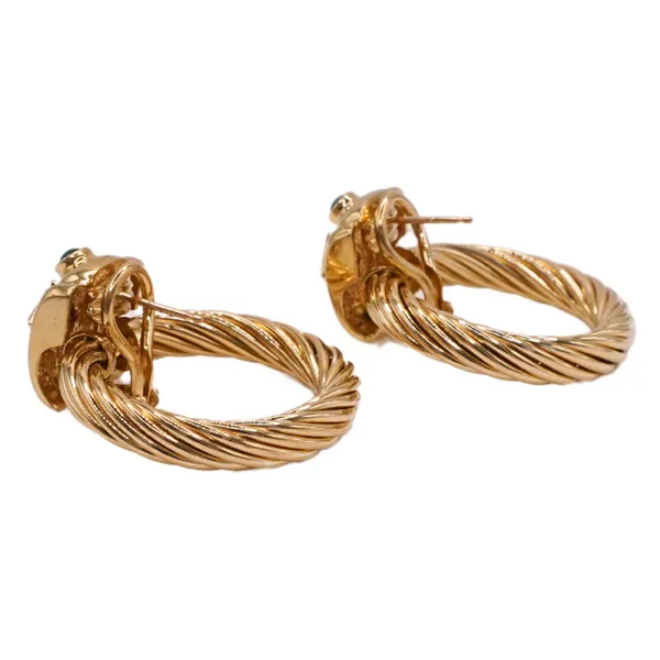 David Yurman 18k Yellow Gold Door Knocker Earrings Image 3 Lumina Gem Hampstead, NC